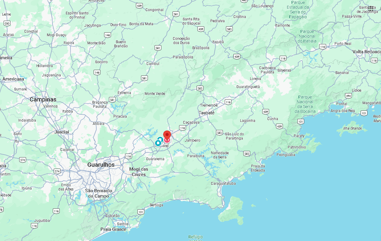 Mapa de localização estratégica